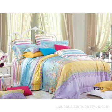 Multi-color Lyocell Bedding Sets Soft Hand Felling With Gre